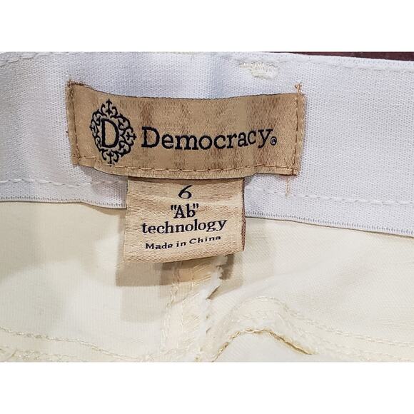 Democracy " Ab " Technology Yellow Bermuda Cotton Shorts Dress Walk Trousers - Picture 2 of 7